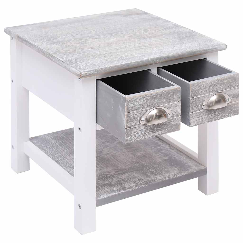 Vidaxl bijzettafel 40x40x40 cm paulowniahout grijs