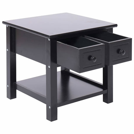 Vidaxl bijzettafel 40x40x40 cm paulowniahout zwart