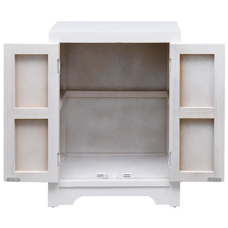 Vidaxl nachtkastje 38x28x52 cm paulowniahout wit