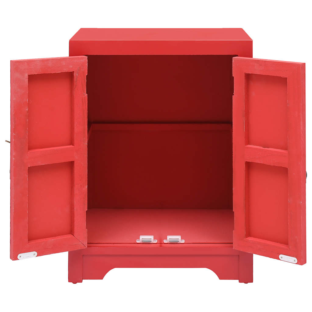 Vidaxl nachtkastje 38x28x52 cm paulowniahout rood