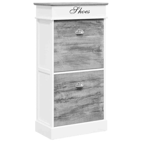 Vidaxl Schuhschrank 50x28x98 cm Paulowniahout Grau