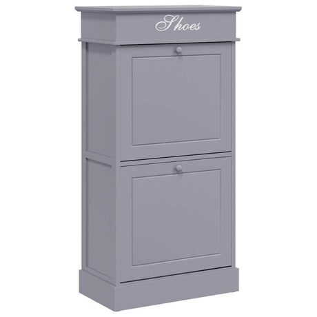 Vidaxl Schuhschrank 50x28x98 cm Paulowniahout Grau