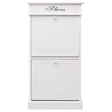 Vidaxl Schuhschrank 50x28x98 cm Paulowniahout Weiß