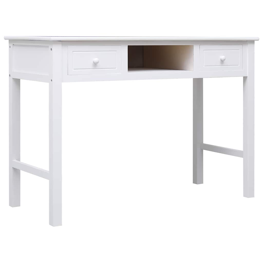 Vidaxl schrijftafel 110x45x76 cm hout wit