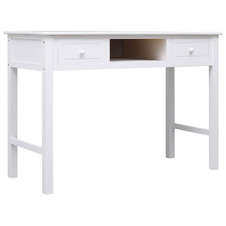 Vidaxl schrijftafel 110x45x76 cm hout wit