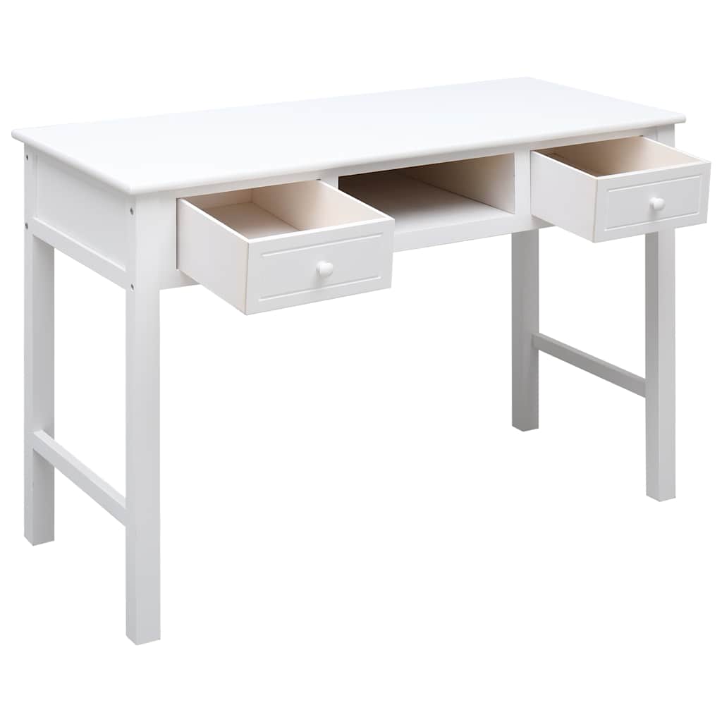 Vidaxl schrijftafel 110x45x76 cm hout wit