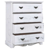Vidaxl ladekast 60x30x75 cm hout wit