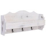 Vidaxx Wandgarderobe 50x10x23 cm Holz weiß