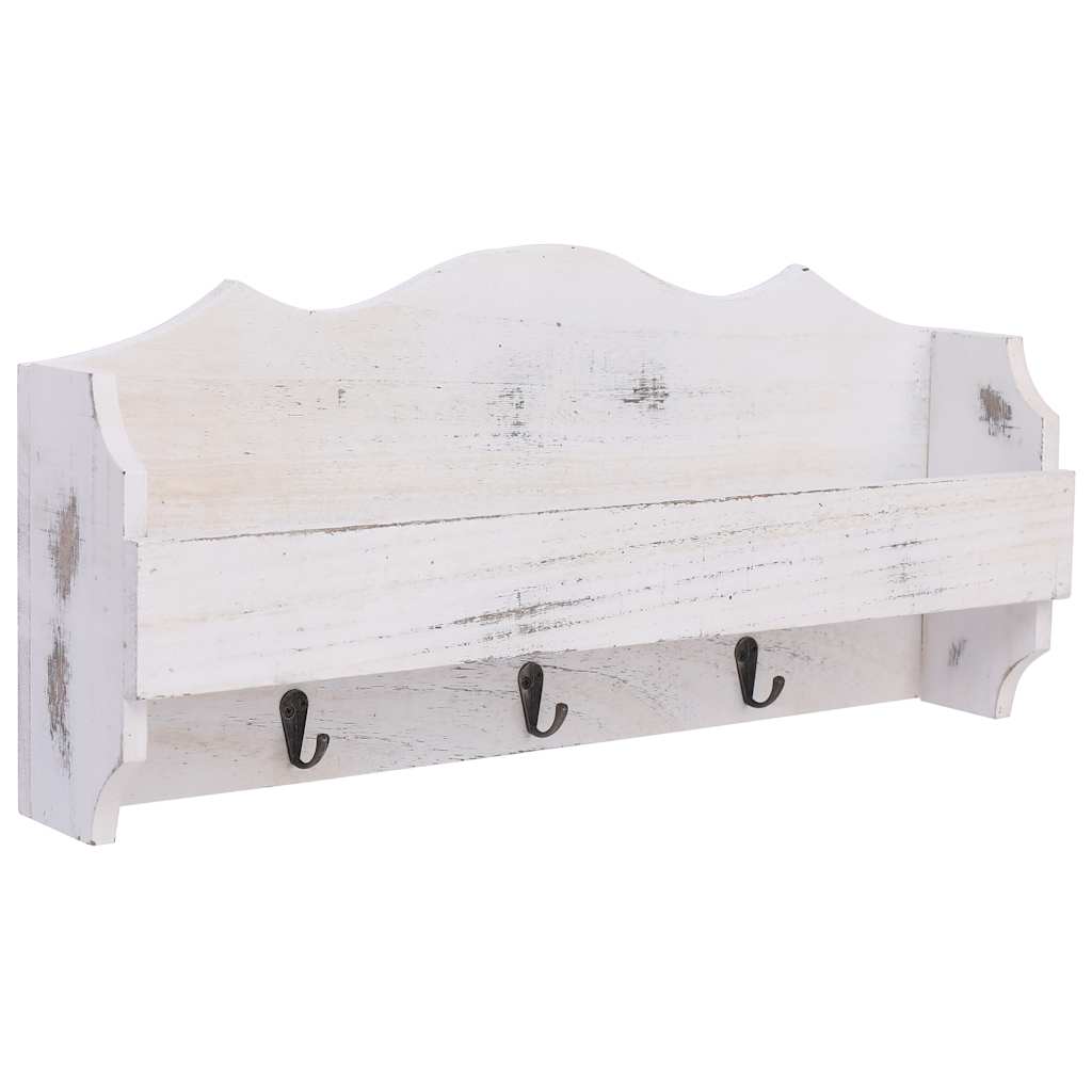 Vidaxx Wandgarderobe 50x10x23 cm Holz weiß