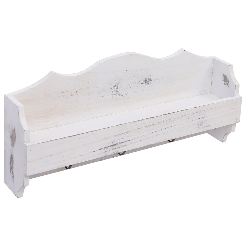 Vidaxx Wandgarderobe 50x10x23 cm Holz weiß