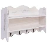 Vidaxx Wandgarderobe 50x10x30 cm Holz weiß