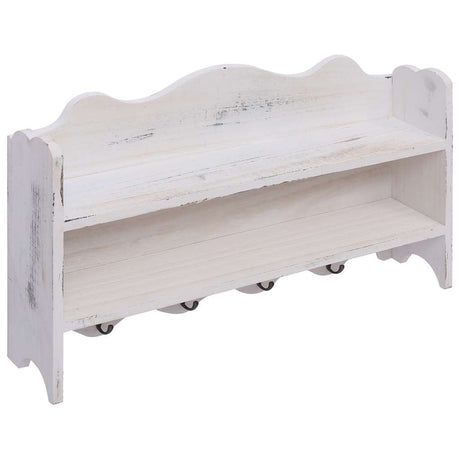 Vidaxx Wandgarderobe 50x10x30 cm Holz weiß