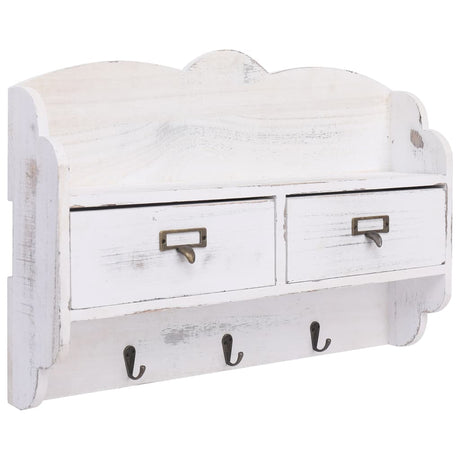 Vidaxx Wandgarderobe 50x10x34 cm Holz weiß