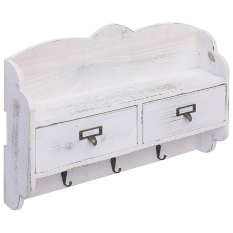 Vidaxx Wandgarderobe 50x10x34 cm Holz weiß
