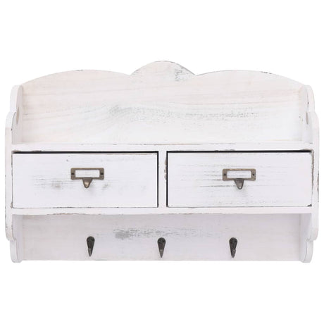 Vidaxx Wandgarderobe 50x10x34 cm Holz weiß