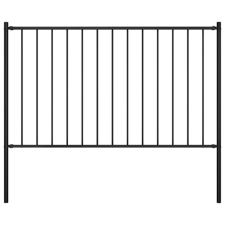 Vidaxl HEK -Panel mit Posts 1,7x0,75 m Pulver -bezogenem Stahl schwarz