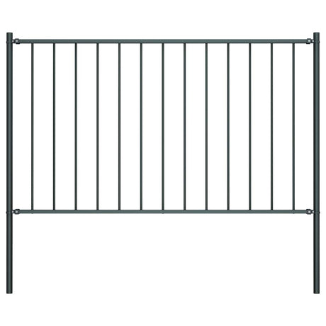 Vidaxl HEK -Panel mit Pfosten 1,7x1 m Pulver -beschichteter Stahl -Anthrazit
