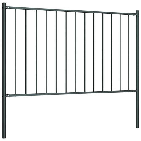 Vidaxl HEK -Panel mit Pfosten 1,7x1 m Pulver -beschichteter Stahl -Anthrazit