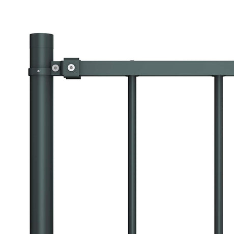 Vidaxl Zaunelement mit Pfosten aus pulverbeschichtetem Stahl 1,81x1 m Anthrazit