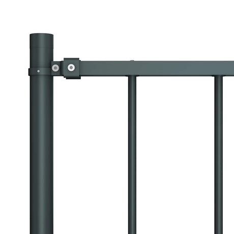 Vidaxxl Zaunelement mit Pfosten aus pulverbeschichtetem Stahl 1,81x1,25 m Anthrazit