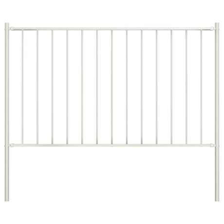 Vidaxl HEK -Panel mit Pfosten 1,7x0,75 m Pulver -Beschichteter Stahlweiß