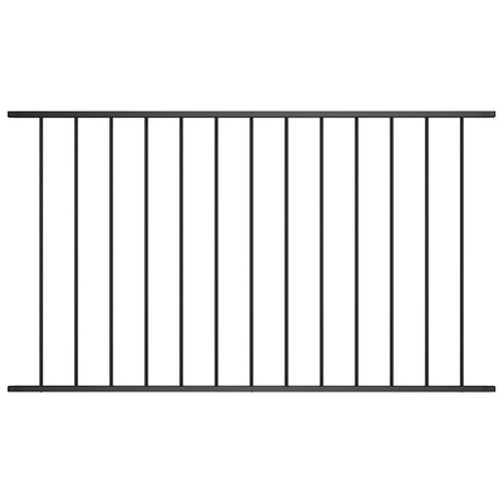 VIDAXL Zaunpanel Pulver -Stahl 1,7x0,75 m schwarz