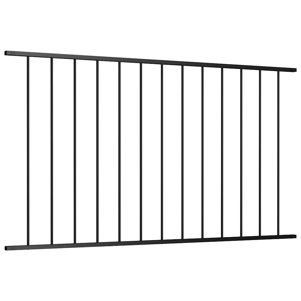 VIDAXL Zaunpanel Pulver -Stahl 1,7x1 m schwarz