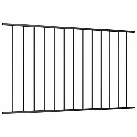 Vidaxxl Zaunelement aus pulverbeschichtetem Stahl 1,63 x 1,25 m schwarz
