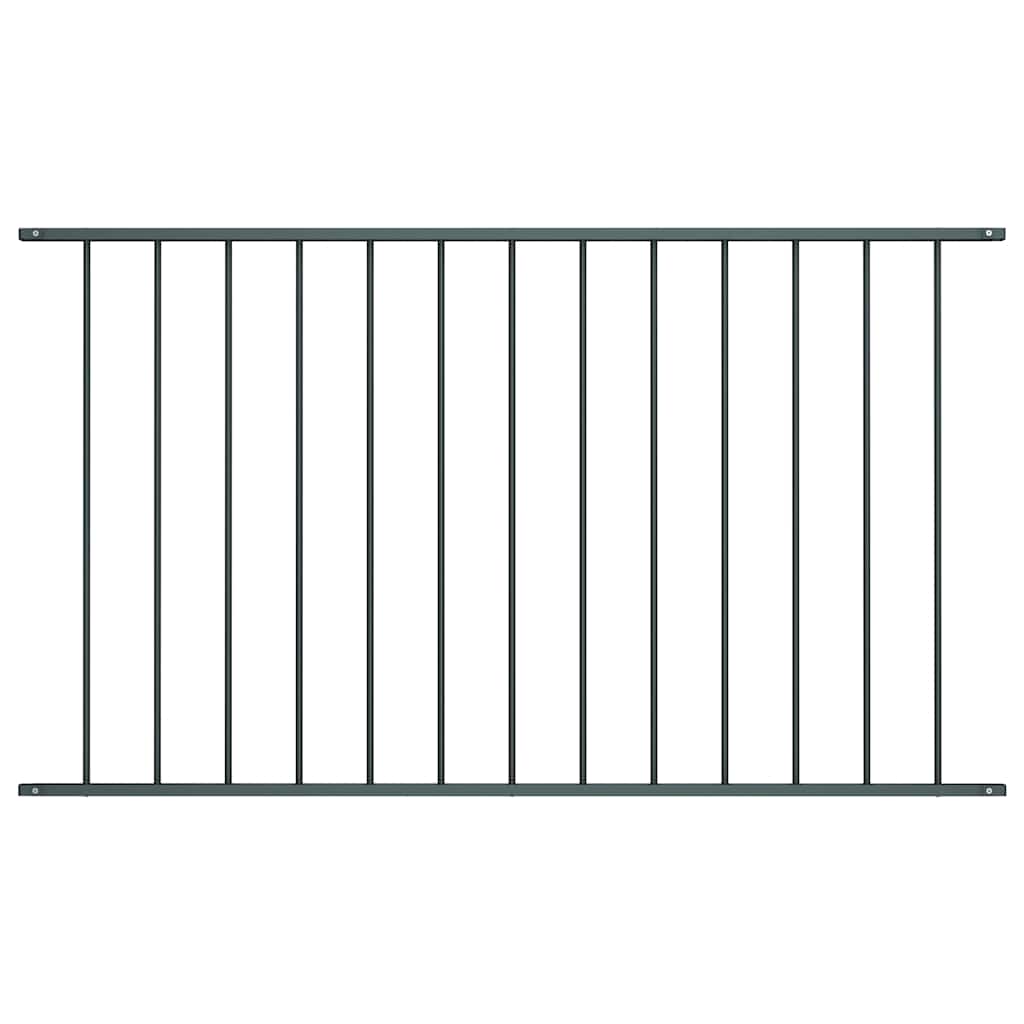 VIDAXL Zaunpanel -Pulver -Stahl 1,7 x 0,75 m Anthrazit