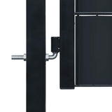 VIDAXL -Anschluss 100x124 cm PVC und Stahl -Anthrazit -Colored