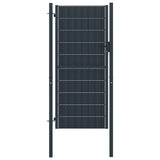 VidaXL Tor 100x164 cm PVC und Stahl Anthrazit