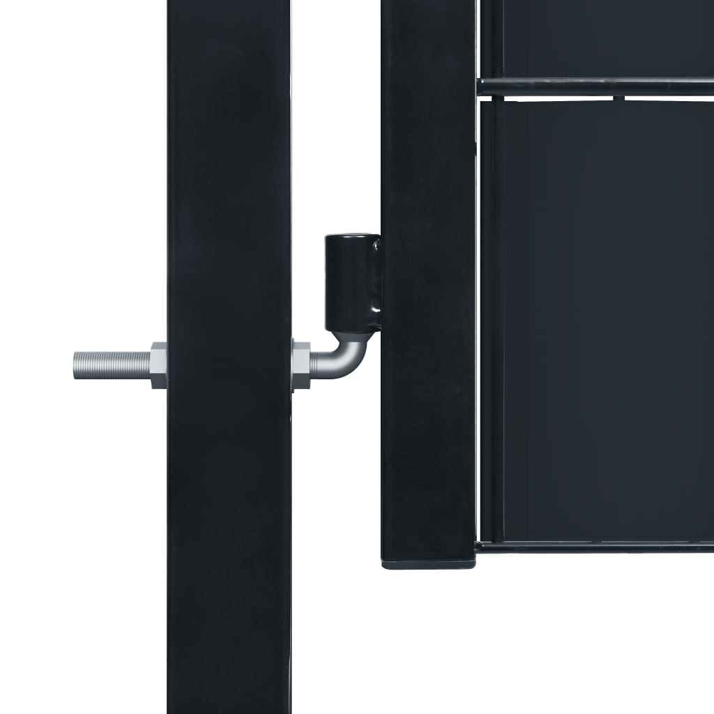 VidaXL Tor 100x164 cm PVC und Stahl Anthrazit