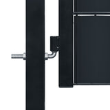 VidaXL Tor 100x164 cm PVC und Stahl Anthrazit
