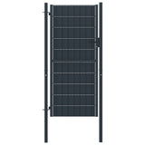 VidaXL Tor 100x204 cm PVC und Stahl Anthrazit