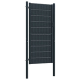 VidaXL Tor 100x204 cm PVC und Stahl Anthrazit