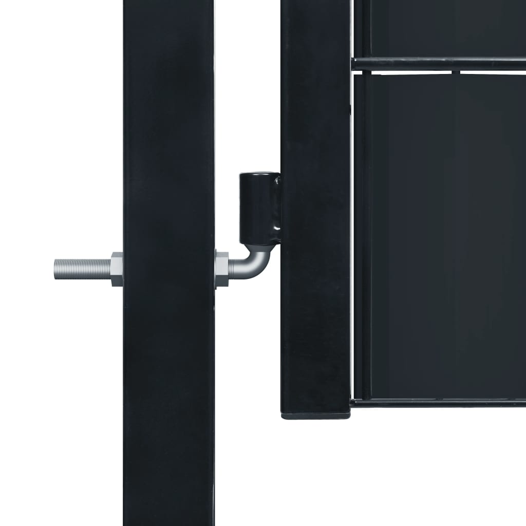 VidaXL Tor 100x204 cm PVC und Stahl Anthrazit