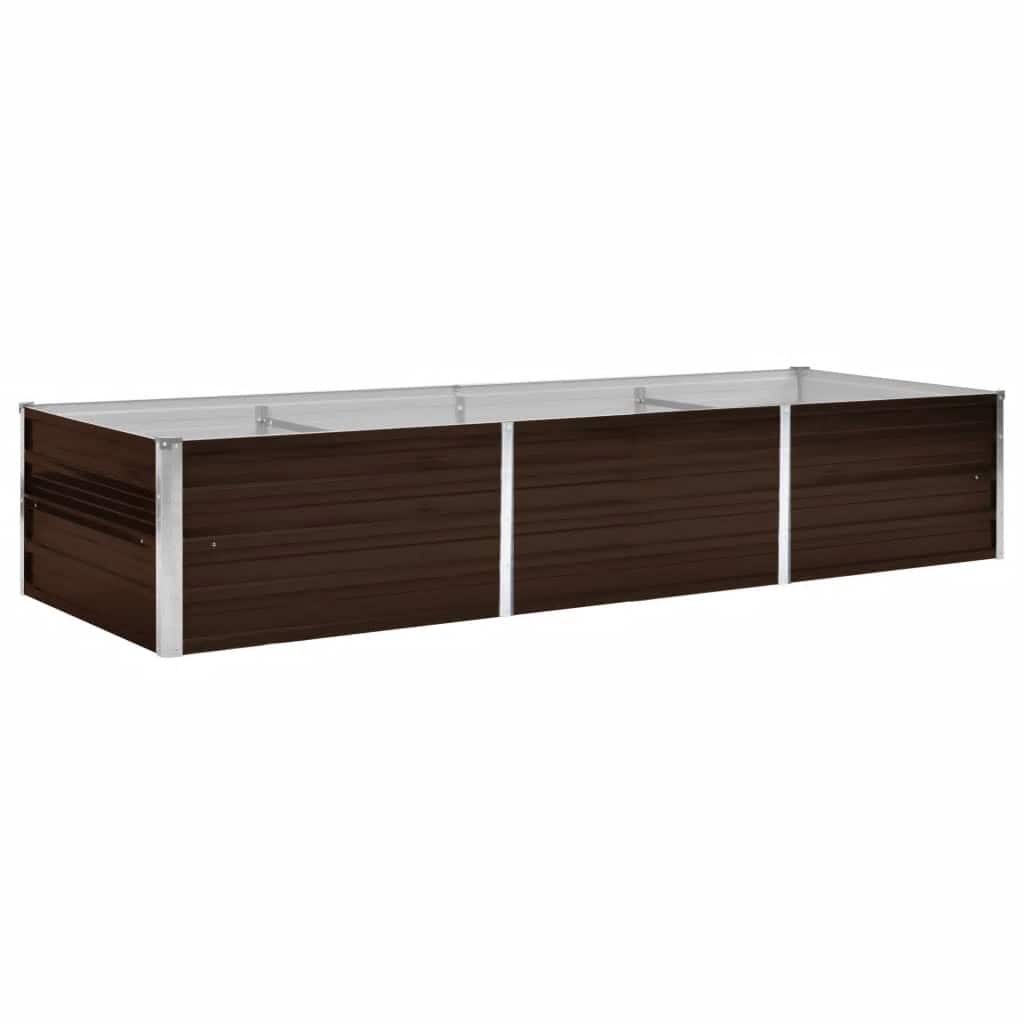 Vidaxx Pflanzgefäß erhöht 240x80x45 cm verzinkter Stahl braun