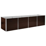 VIDAXL -Pflanzer eingefügt 320x80x77 cm verzinkter Stahlbraun