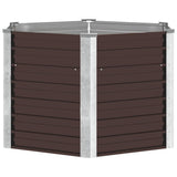 VIDAXL -Pflanzer erhoben 129x129x77 cm verzinkter Stahlbraun