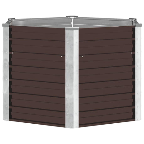VIDAXL -Pflanzer erhoben 129x129x77 cm verzinkter Stahlbraun