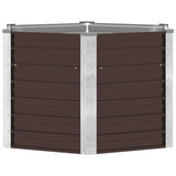 VIDAXL -Pflanzer erhoben 129x129x77 cm verzinkter Stahlbraun