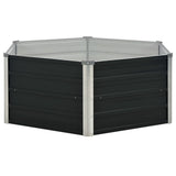 VIDAXL -Pflanzer erhöht 129 x 129 x 45 cm verzinkter Stahl -Anthrazit