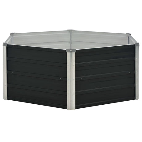 VIDAXL -Pflanzer erhöht 129 x 129 x 45 cm verzinkter Stahl -Anthrazit