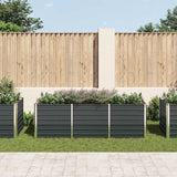 VIDAXL -Pflanzer erhöhte 240 x 80 x 77 cm verzinkte Stahl -Anthrazit