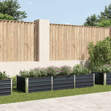VIDAXL -Pflanzer erhöhte 240 x 80 x 45 cm verzinkte Stahl -Anthrazit