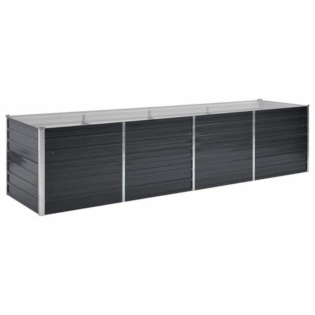 Vidaxl -Pflanzer erhöht 320x80x77 cm verzinkter Stahl -Anthrazit
