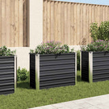 Vidaxl -Pflanzer erhoben 100 x 40 x 77 cm verzinkter Stahl -Anthrazit