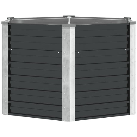 VIDAXL -Pflanzer erhoben 129x129x77cm verzinkter Stahl -Anthrazit