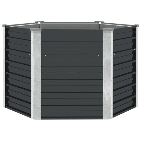 VIDAXL -Pflanzer erhoben 129x129x77cm verzinkter Stahl -Anthrazit