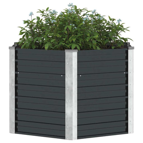 VIDAXL -Pflanzer erhoben 129x129x77cm verzinkter Stahl -Anthrazit